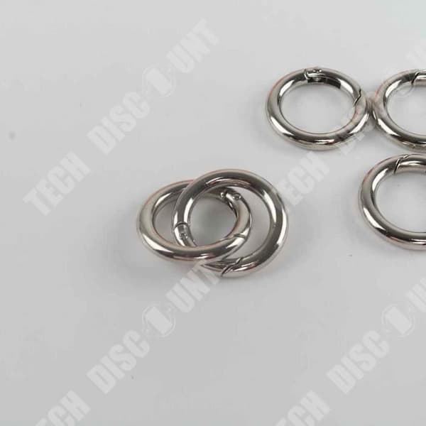 TD® Set med 25 nyckelringskarbinhakar för att hänga nyckelringskarbinhake figur arbetsdiameter 25 mm silverfärg hög kvalitet