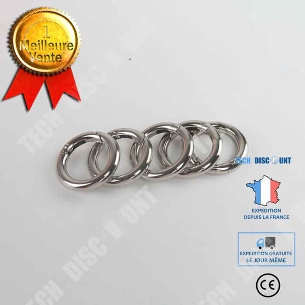 TD® Set med 25 nyckelringskarbinhakar för att hänga nyckelringskarbinhake figur arbetsdiameter 25 mm silverfärg hög kvalitet