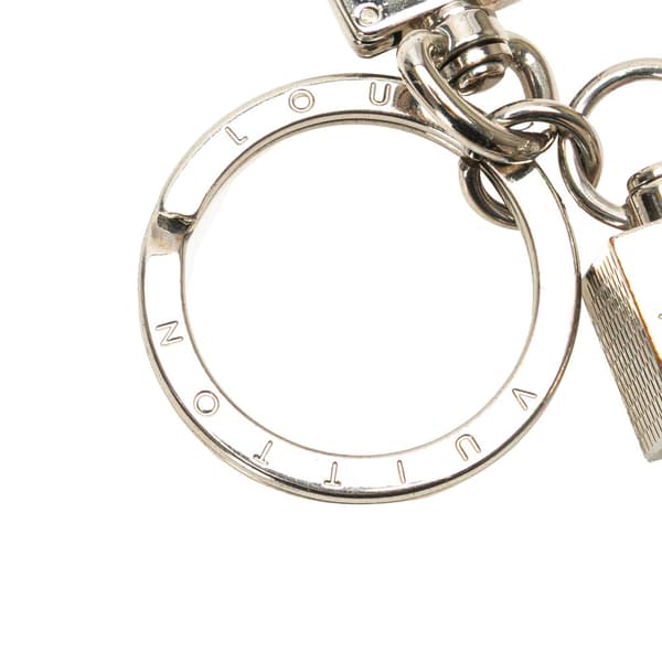 Pre-owned Louis Vuitton Damier Graphite Dragonne Keychain Black