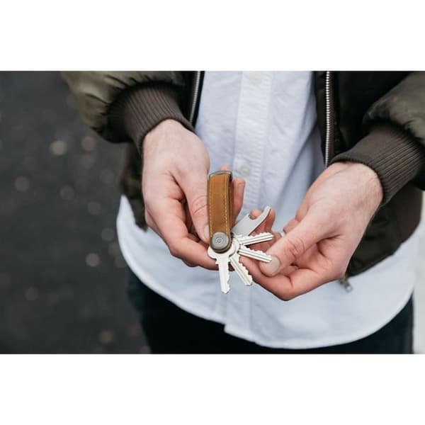 PORTACHIAVI ORBITKEY 2.0 LÄDER KASTANJ BRUN-BRUN