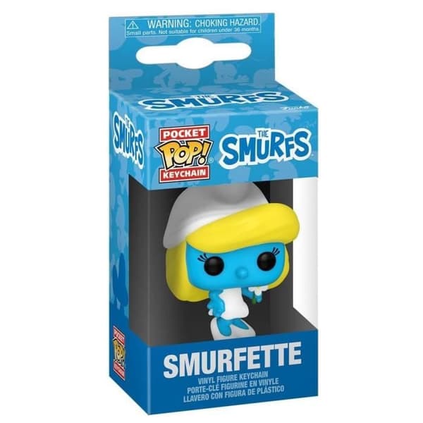 Nyckelring - FUNKO - Smurfetta med blomma - Pop! Samling - Inomhus