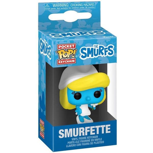 Nyckelring - FUNKO - Smurfetta med blomma - Pop! Samling - Inomhus
