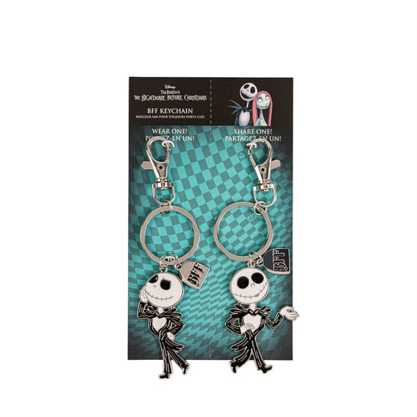 Disney Nightmare Before Christmas Jakks Skellington Set 2 keychains