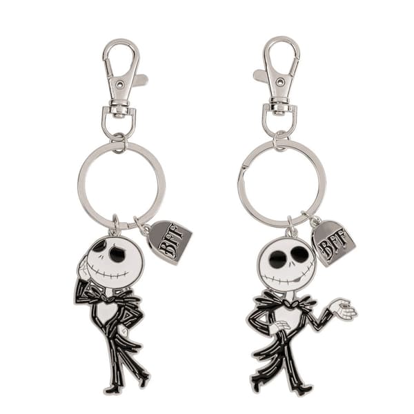 Disney Nightmare Before Christmas Jakks Skellington Set 2 keychains