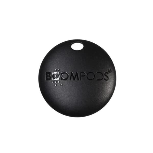 Spårare Ansluten Modell Boomcard och Modell Boomtag med Apple Find My Boompods Svart