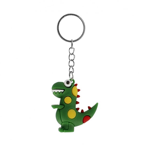 Dinosaur gummi nyckelring prickar 5cm Adar