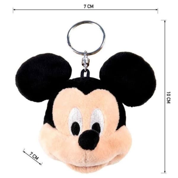 Nyckelring - Disney - Musse - Svart - 100% polyester - Original och roligt