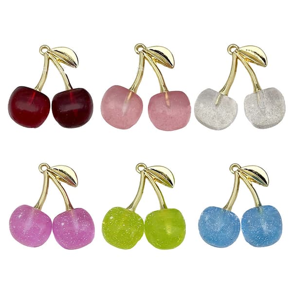 INF Charmiga Resin Fruktberlocker för DIY Smycken & Nyckelringar