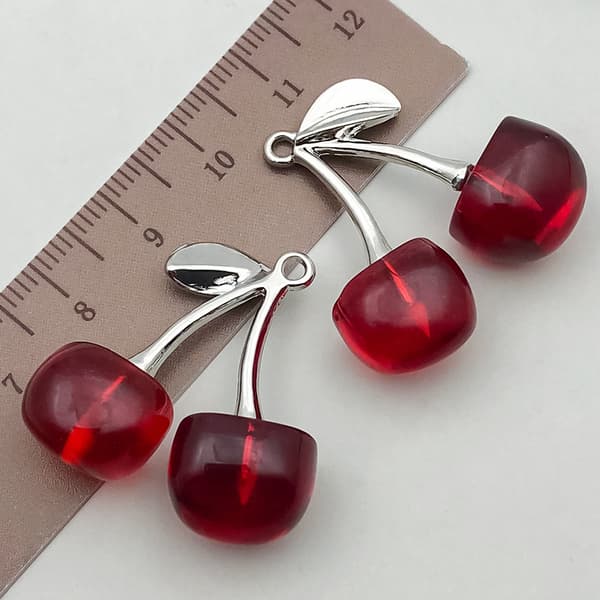 INF Realistiske fruktberlocker i resin for DIY-håndverk - 12-delt sett