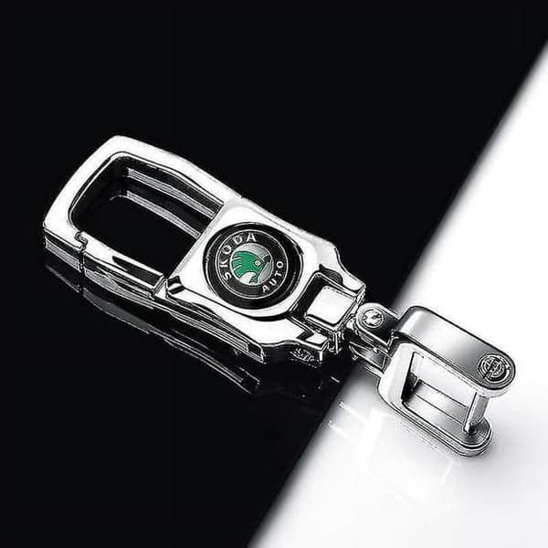 Metall bilnyckelringar Byte med logotyp,skoda bilnyckelring,nyckelring för män,nyckelringstillbehör,familjepresent