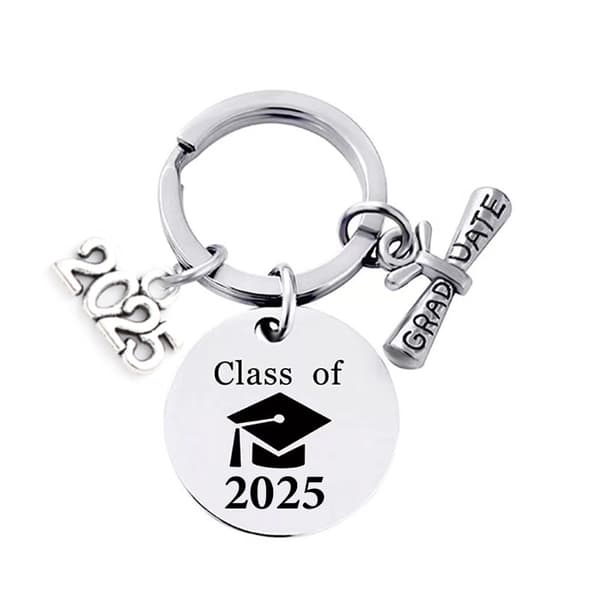 INF Class of 2025 Keychain - Rustfritt stål Graduation Gift