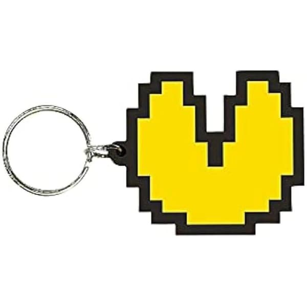 Nyckelring - PYRAMID INTERNATIONAL - Pac-Man - Gummi - Pixel design - Officiell produkt