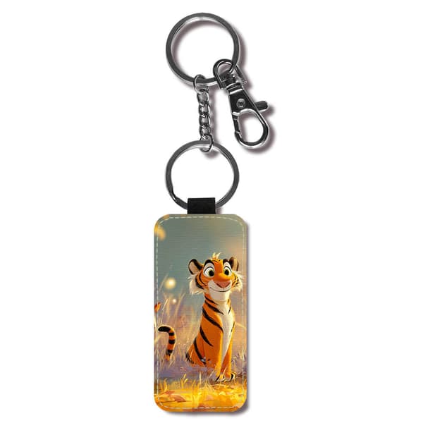 Søt Tegneserie Tiger Nøkkelring