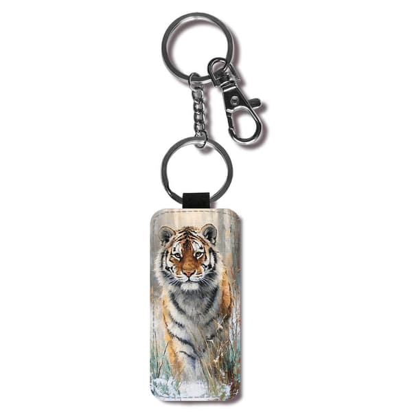 Djur Tiger Oljemålning Nyckelring