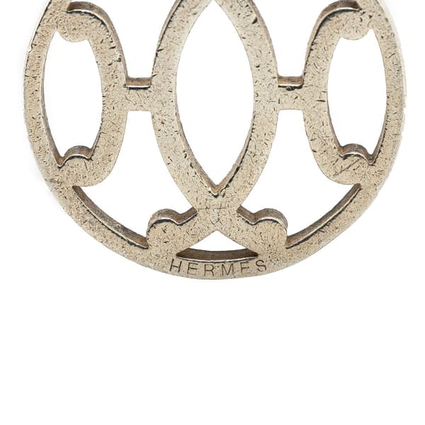 Pre-owned Hermès Palladium Plated Metal Bag Charm Silver