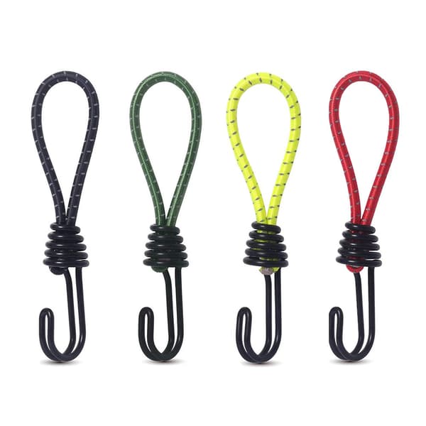 INF Säkra din utrustning med 15 cm gummistroppar - Dubbel krokdesign