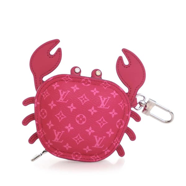 Pre-owned Louis Vuitton Monogram Crab Bag Charm Pink