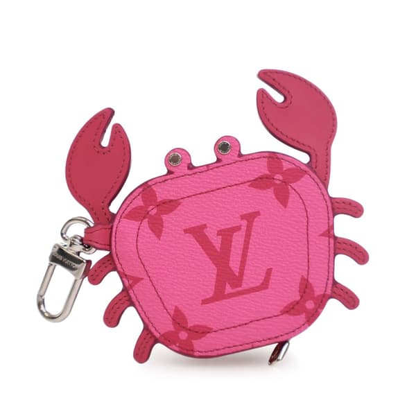Pre-owned Louis Vuitton Monogram Crab Bag Charm Pink