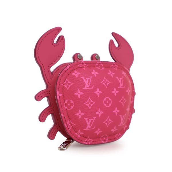 Pre-owned Louis Vuitton Monogram Crab Bag Charm Pink