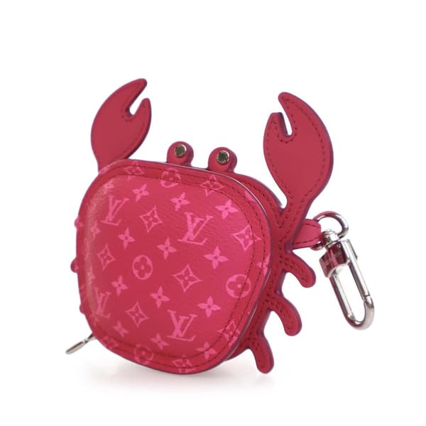Pre-owned Louis Vuitton Monogram Crab Bag Charm Pink