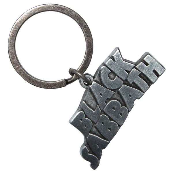 Black Sabbath Silver Wavy Logo Keyring Keychain One Size