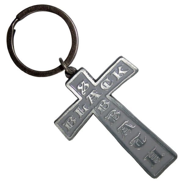 Black Sabbath Cross Band Logo Keyring Keychain One Size