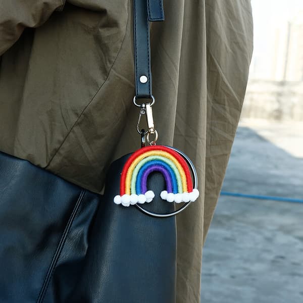NYCKELRINGSVÄSKA REGNBÅG PRIDE HBTQ 486
