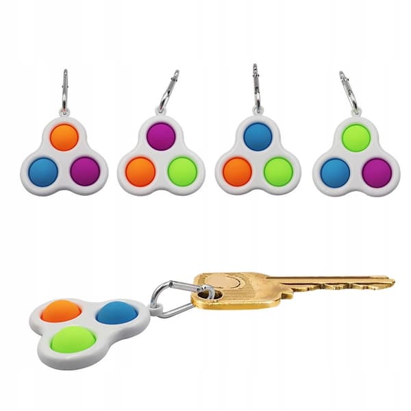 Squishy Balls Farverig Boble Nøglering 405