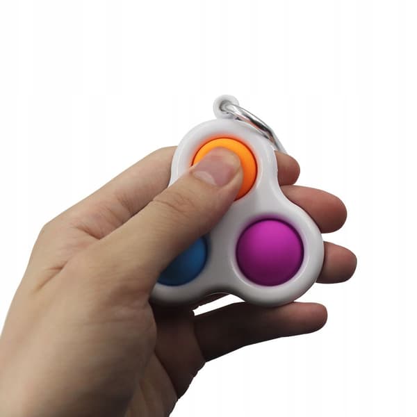 Squishy Balls Farverig Boble Nøglering 405