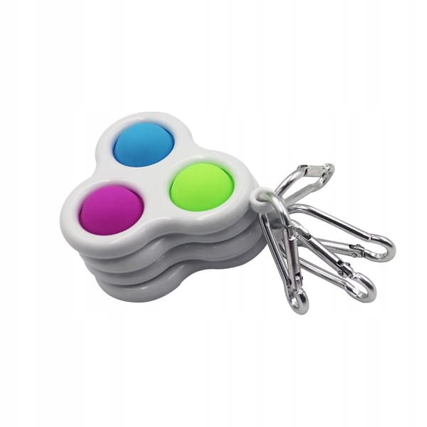 Squishy Balls Farverig Boble Nøglering 405