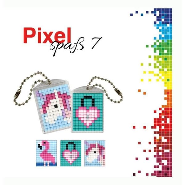 Pracht Creatives Hobby Pixels Craft Set 7 för att skapa 2 medaljonger, nyckelringar, barn, pojkar och flickor,