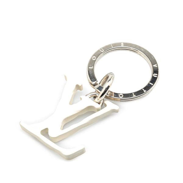 Pre-owned Louis Vuitton LV Initials Key Holder And Bag Charm Silver