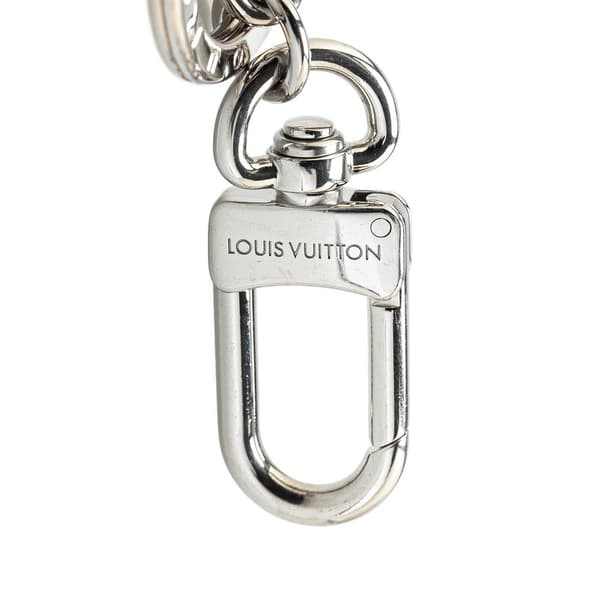 Pre-owned Louis Vuitton Stainless Steel LV Initials Key Holder And Bag Charm Silver