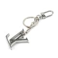 Miniatyrbilde 5 av 5: Pre-owned Louis Vuitton Stainless Steel LV Initials Key Holder And Bag Charm Silver