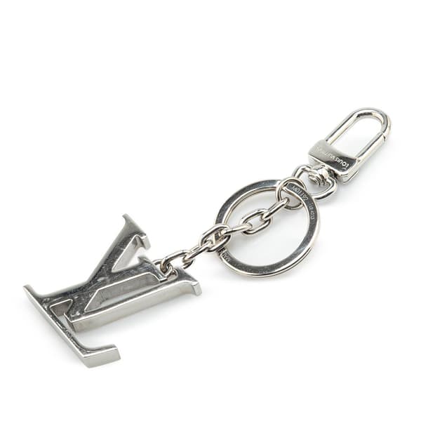 Pre-owned Louis Vuitton Stainless Steel LV Initials Key Holder And Bag Charm Silver