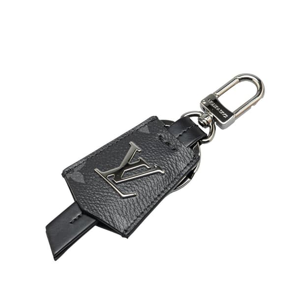 Pre-owned Louis Vuitton Monogram Eclipse Porte Cle Cloche Bag Charm and Key Holder Black