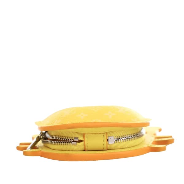 Pre-owned Louis Vuitton Monogram Crab Bag Charm Yellow