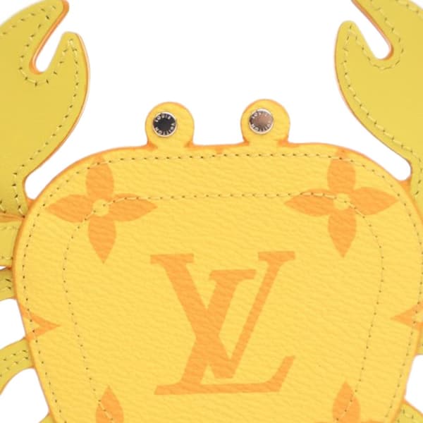Pre-owned Louis Vuitton Monogram Crab Bag Charm Yellow