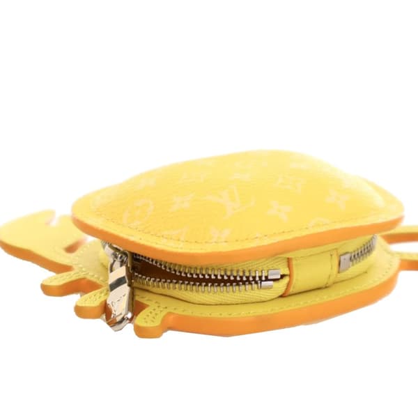 Pre-owned Louis Vuitton Monogram Crab Bag Charm Yellow