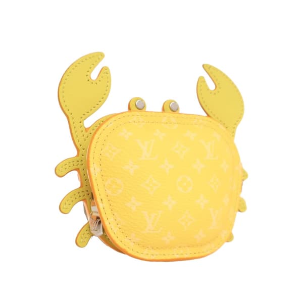 Pre-owned Louis Vuitton Monogram Crab Bag Charm Yellow