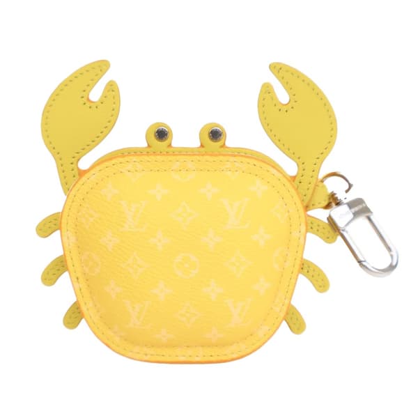 Pre-owned Louis Vuitton Monogram Crab Bag Charm Yellow