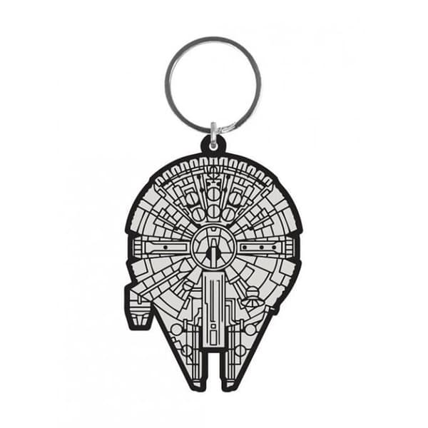 Nyckelring - Star Wars - Millennium Falcon - 6 cm - Gummi - Under officiell licens