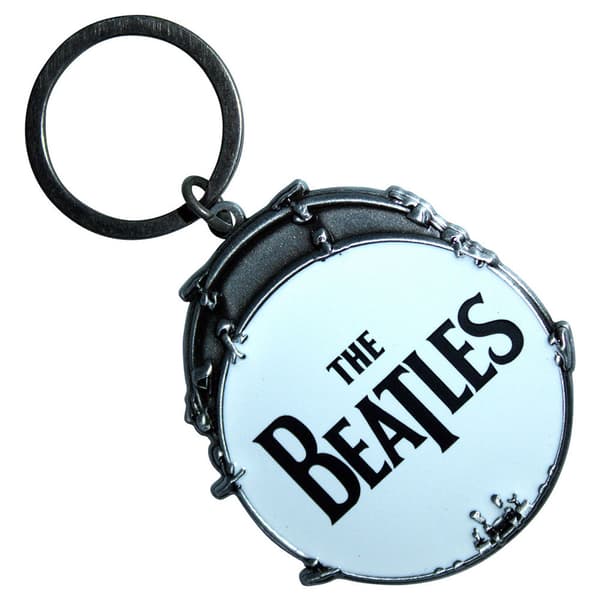 The Beatles Drop T Drum Keyring Keychain One Size