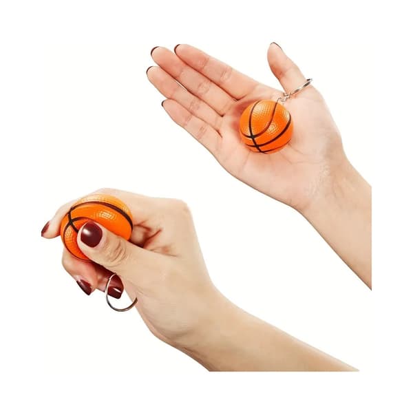 Nøglering - Basketball - Stressbold - Klemmebold - Antistress