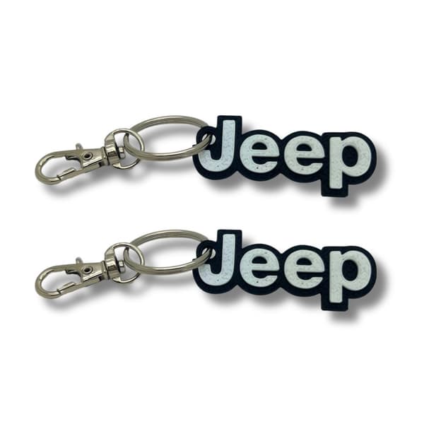2x Nyckelring Clip On & Go karbinnyckelring för Jeep