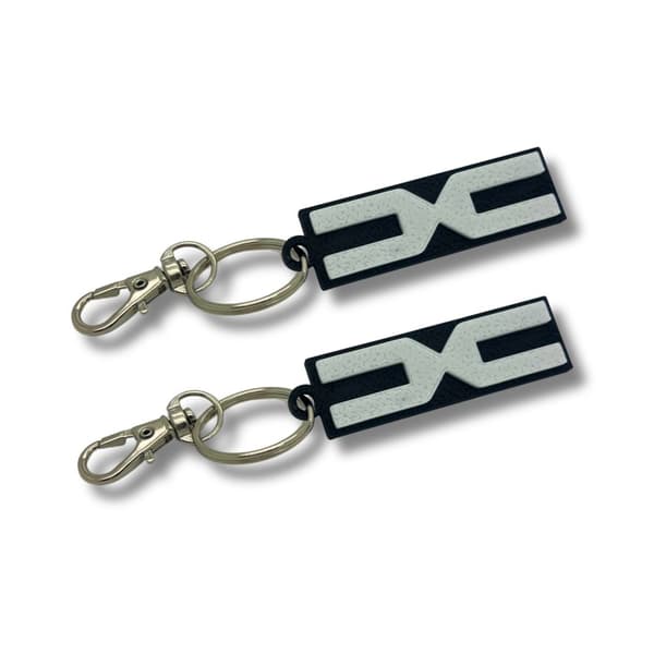 2x avaimenperä Clip On & Go -karabiininen avaimenperä Dacialle