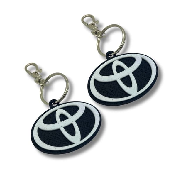 2x avaimenperä Clip On & Go -karabiininen avaimenperä Toyotalle