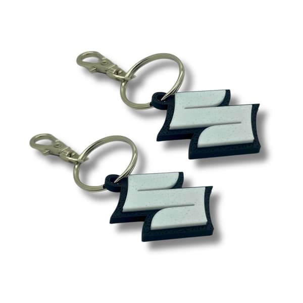 2x Nyckelring Clip On & Go karbinnyckelring för Suzuki