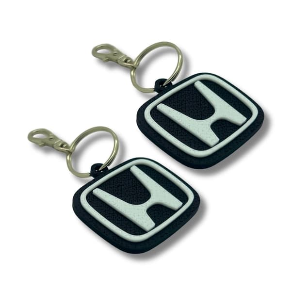 2x avaimenperä Clip On & Go -karabiininen avaimenperä Honda