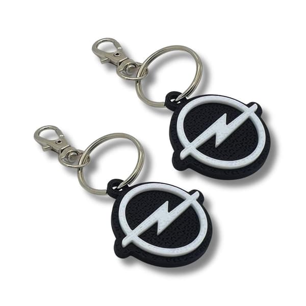 2x avaimenperä Clip On & Go -karabiininen avaimenperä Opel